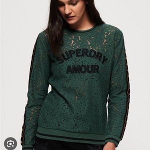 Varsity chic! NWT Rock Lace Top